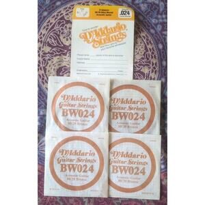 D'Addario BW024 Guitar Strings Set Of 4 Acoustic Guitar 80/20 Bronze